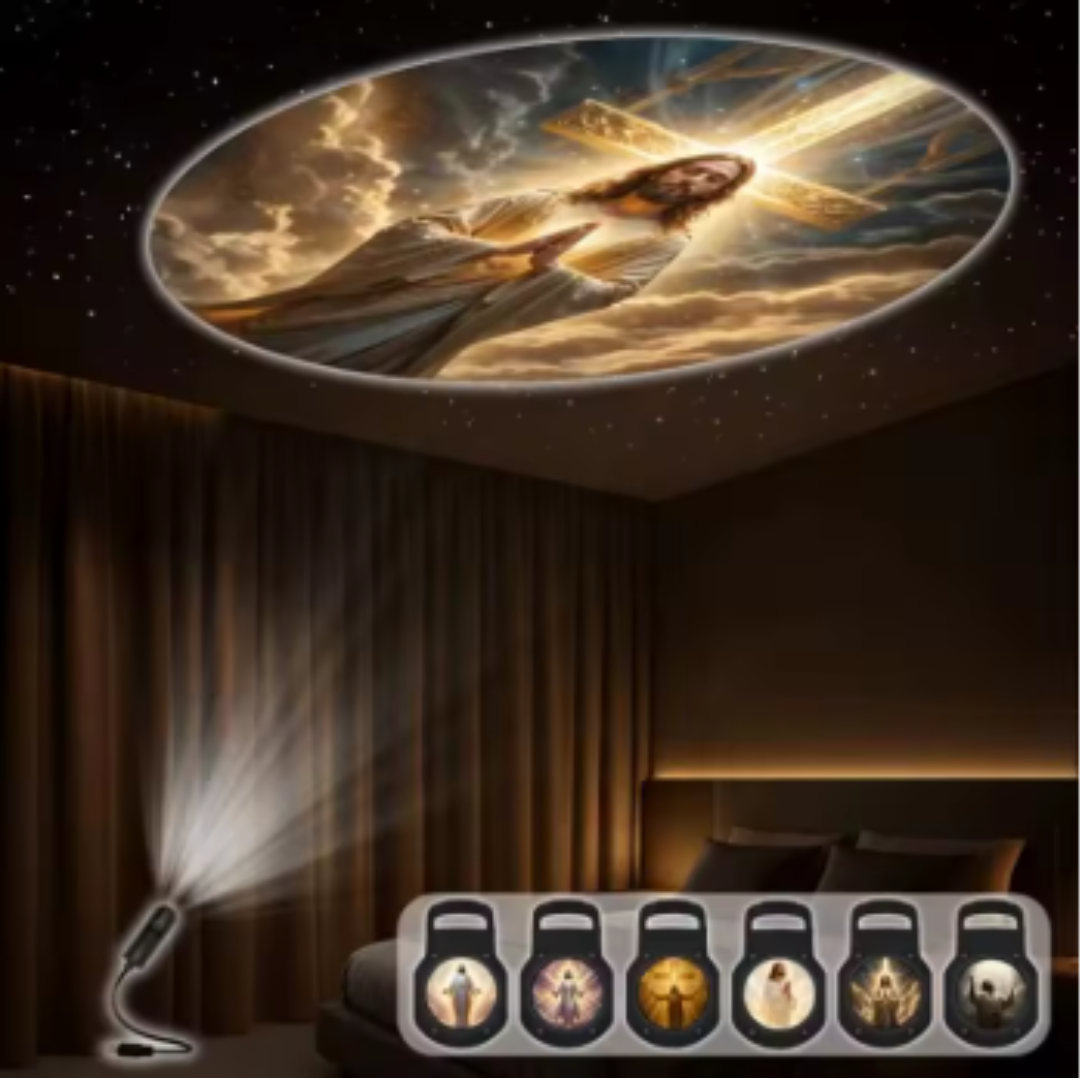 Luz de oración con 12 imágenes sagradas