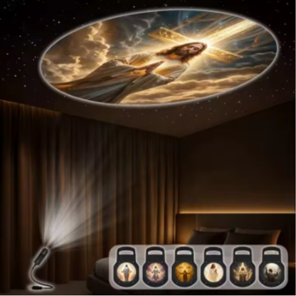 Luz de oración con 12 imágenes sagradas